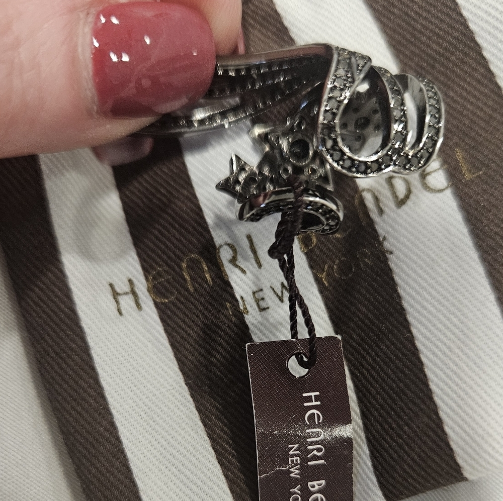 NWT Henri Bendel Starlight Ring - Crystal Hematite | Adjustable Size - Picture 11 of 13